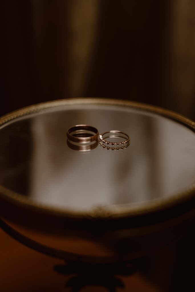 Wedding ring detail shot