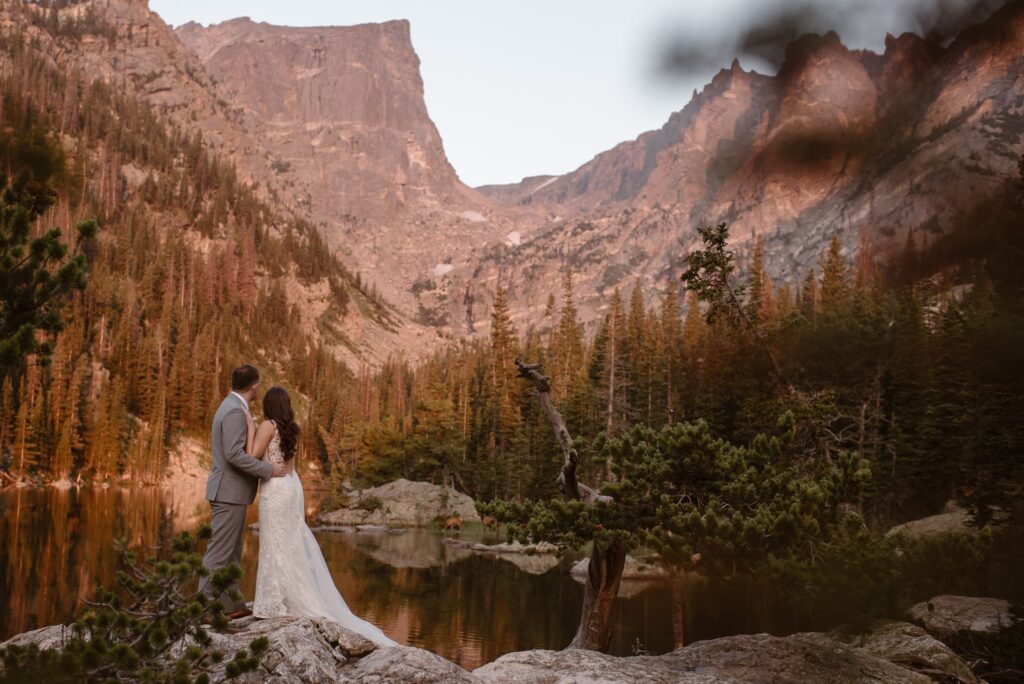 Dream Lake in Rocky Mountain National Park at sunrise 