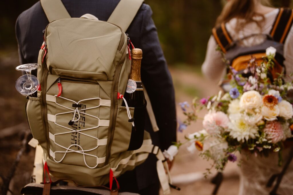Hiking elopement backpacks