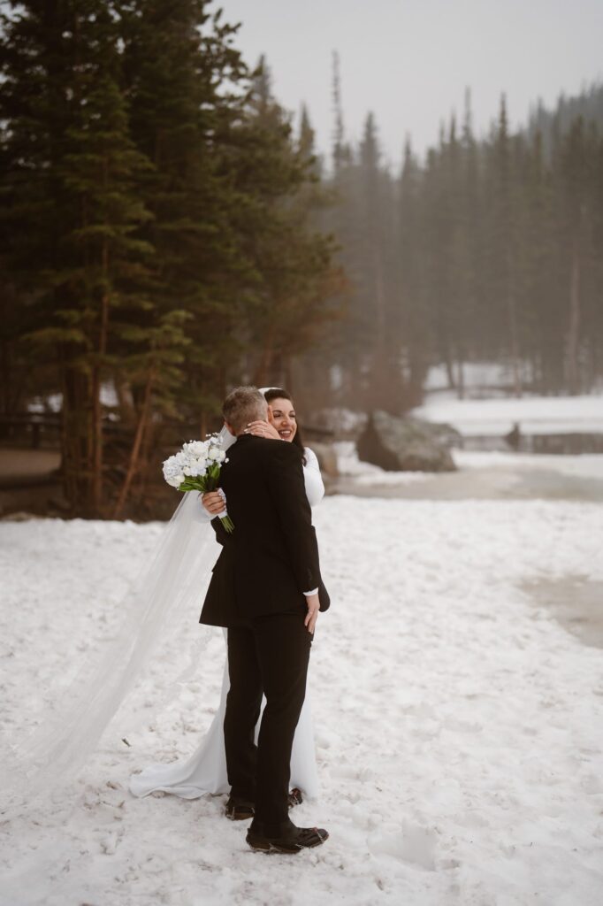 Couple just married at Bear Lake