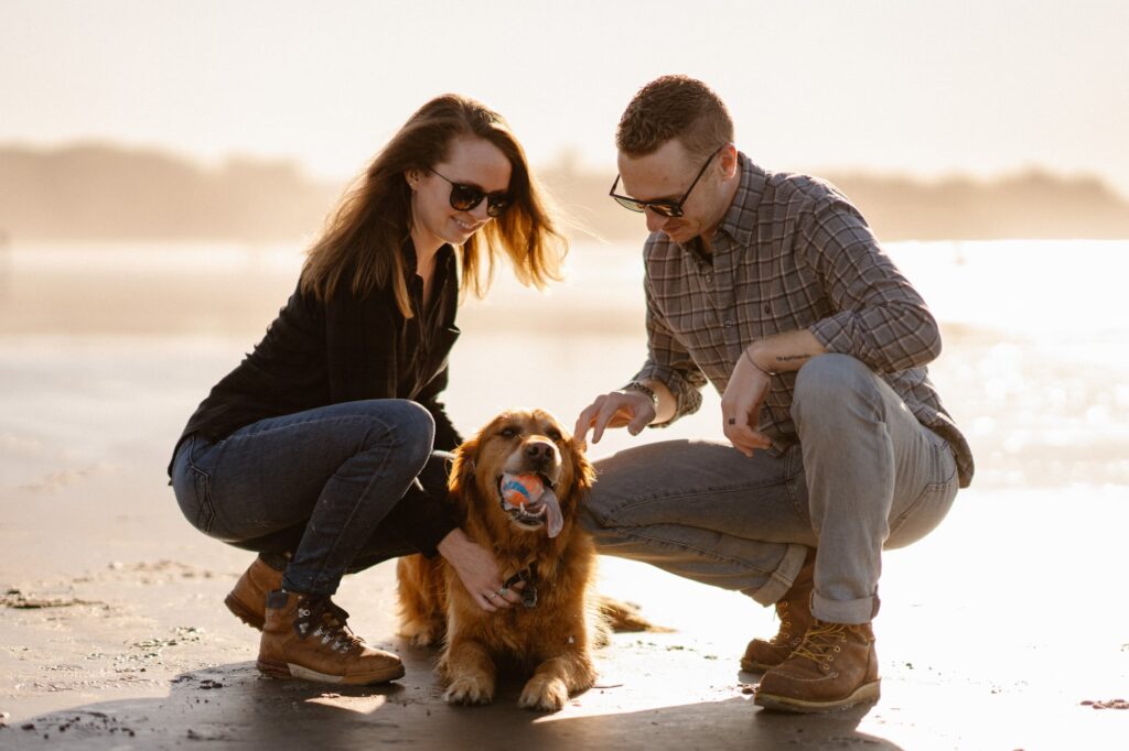 Lifestyle portrait session with their dog