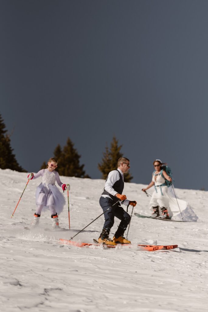 Family Breckenridge ski elopement