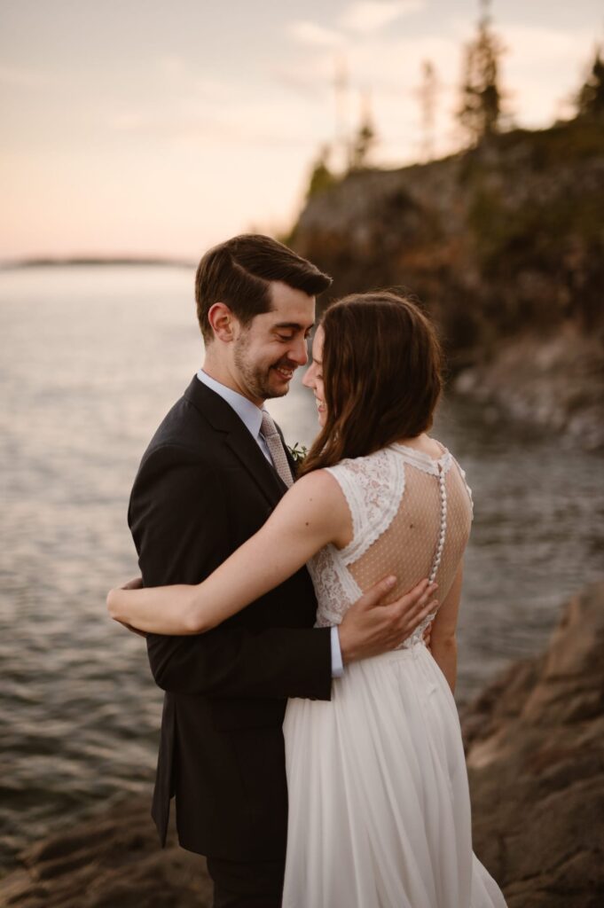 Couple dancing in the sunset