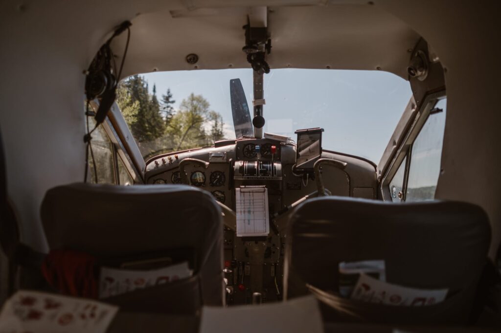 View from inside of a float plane