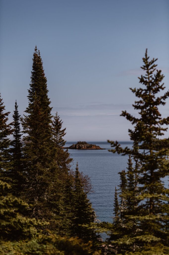 View of small island at Isle Royale National Park