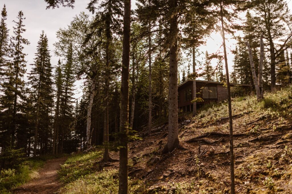 View of cabins at the National Park