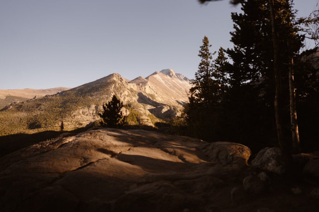 View from the Dream Lake trail in Rocky Mountain National Park