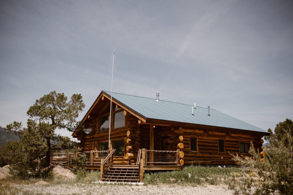 Unique wedding day lodging - a cabin in the mountains