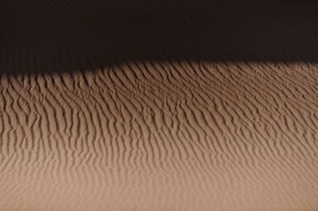 View of the wind blown sand