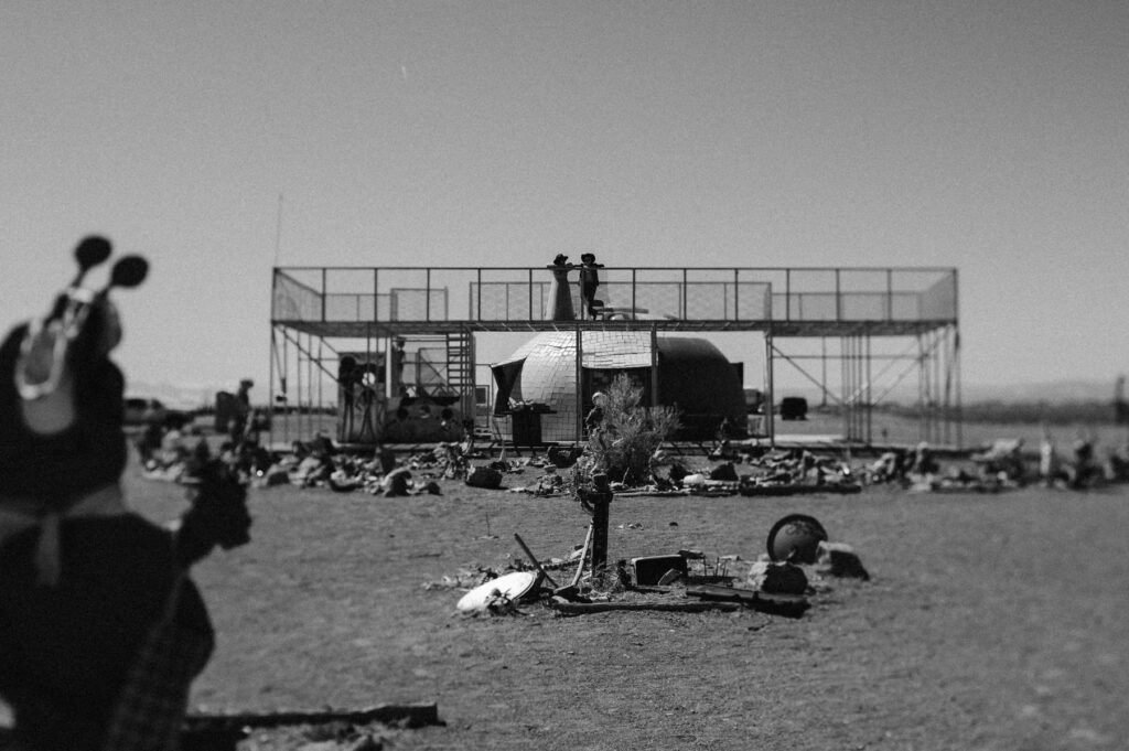 Couples portraits at the UFO watchtower near Crestone, Colorado