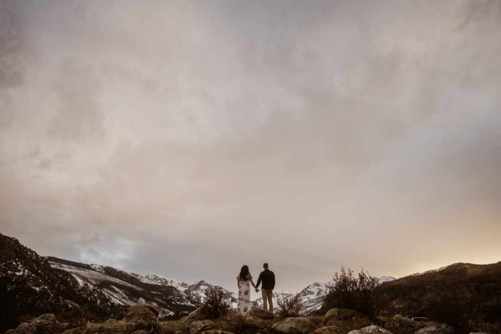 Looking off into the distance from Moraine Park at a beautiful sunset