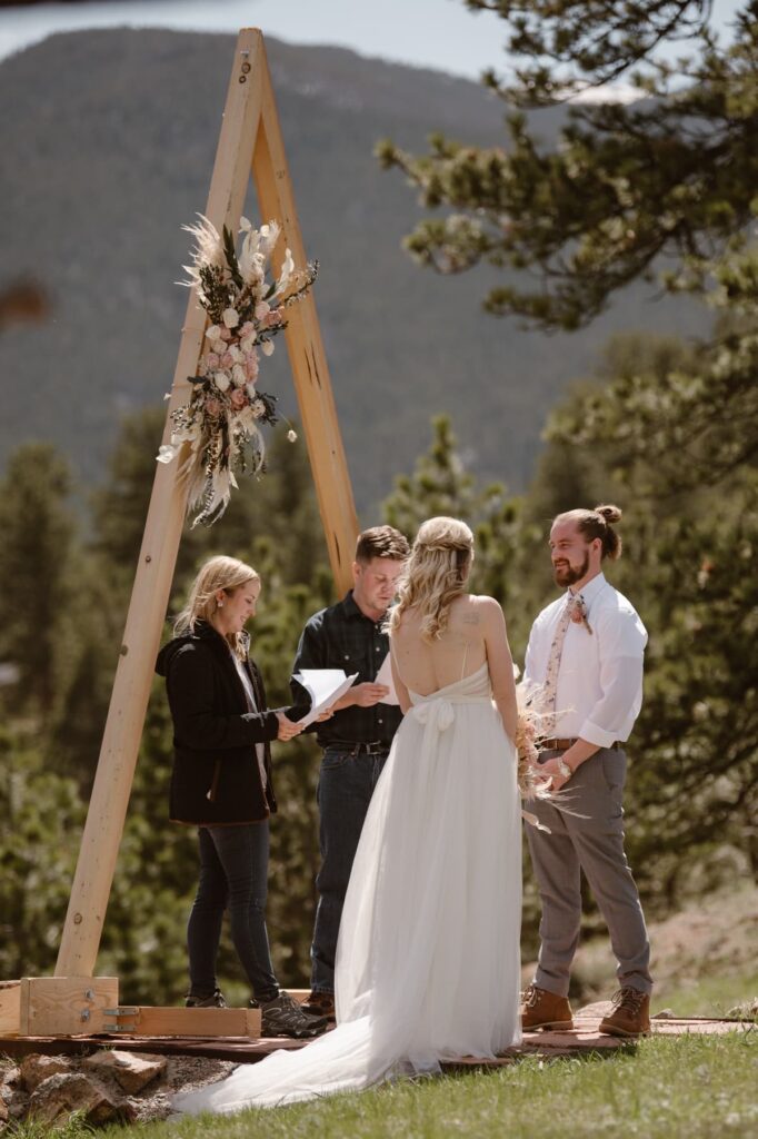 Wedding venue ceremony site at Ranchstead Inn