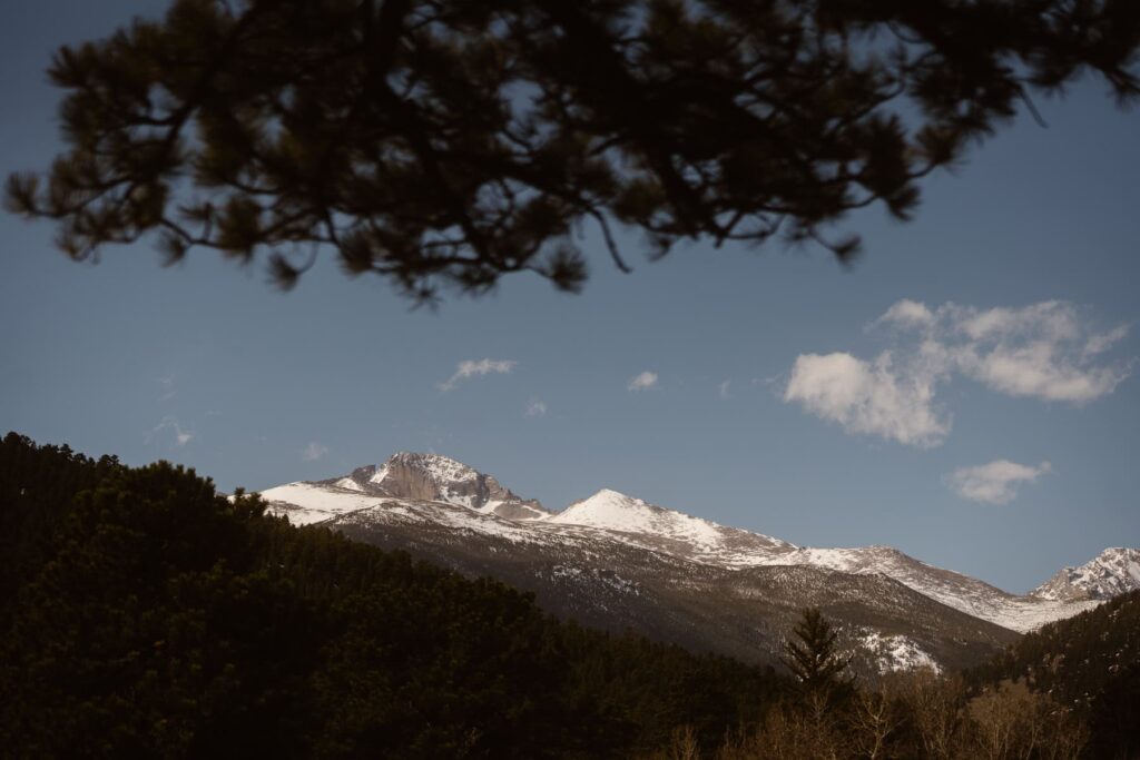 View of Longs Peak from The Landing at Estes Park