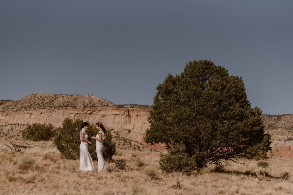 Couple shares wedding vows at Ghost Ranch