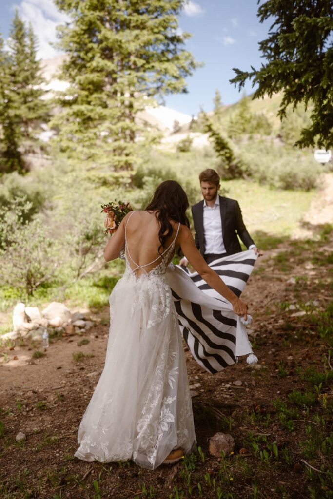 Wedding day picnic spread