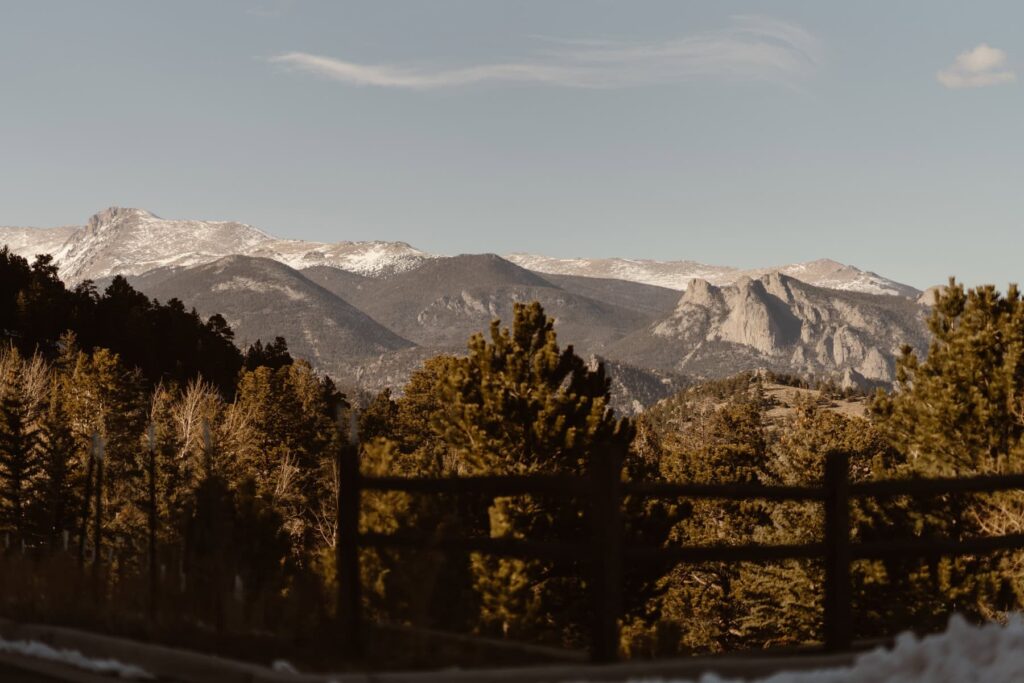 View from the lodge in Estes Park