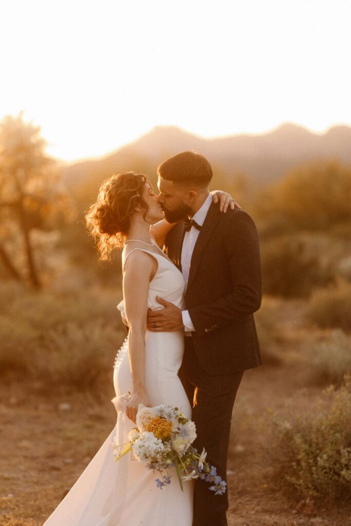 Romantic wedding photos at Lost Dutchman State Park