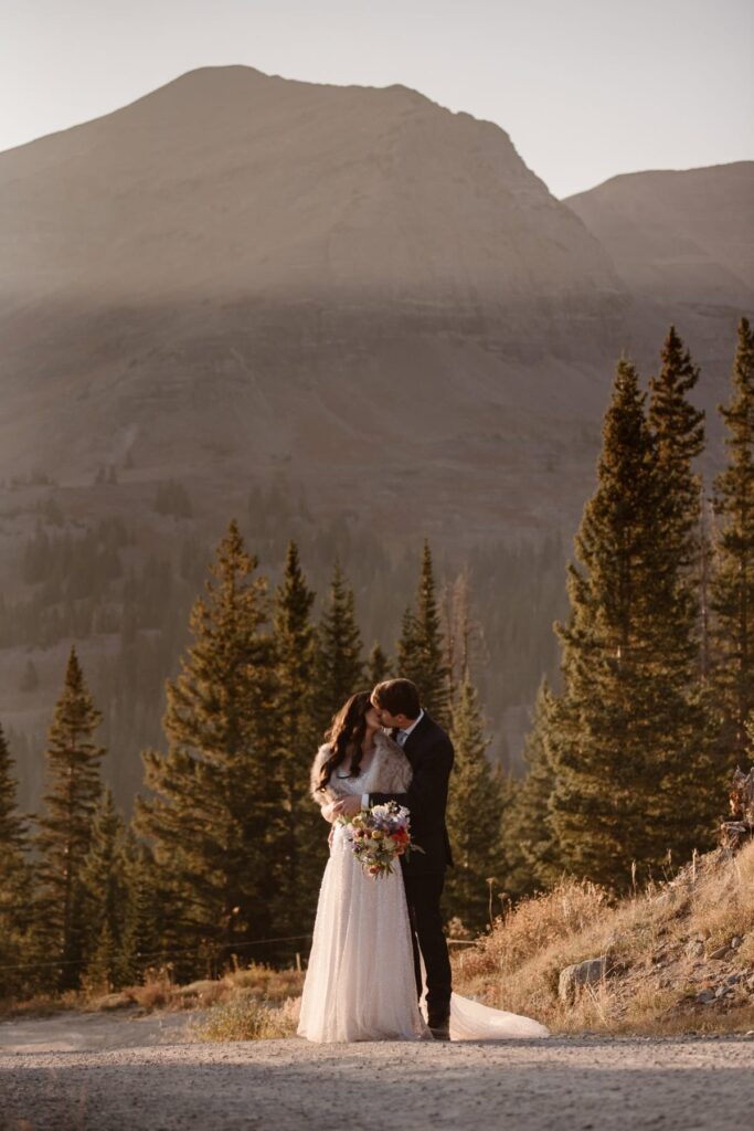 Crested Butte wedding photos of couple in the mountains