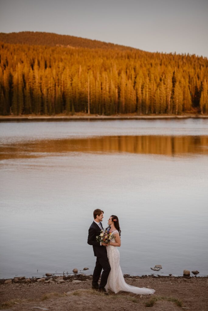 Crested Butte, Colorado lake wedding photos