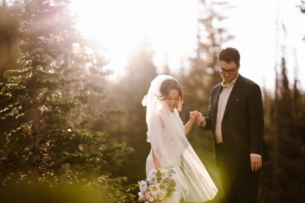 Couples photos in the forest