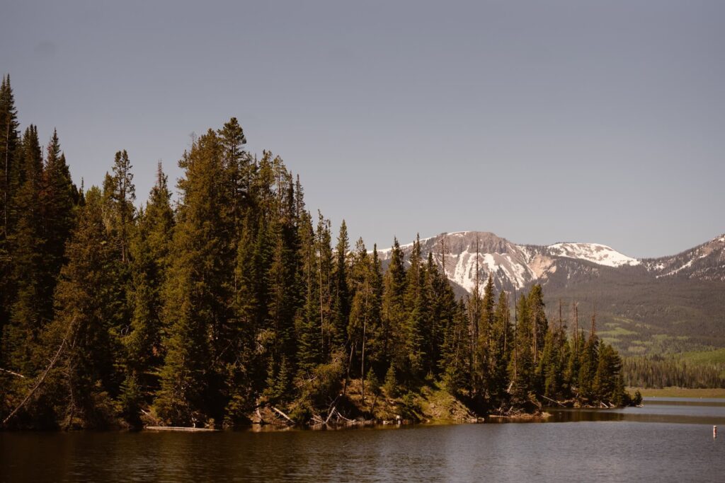 View of Steamboat Lake in Colorado