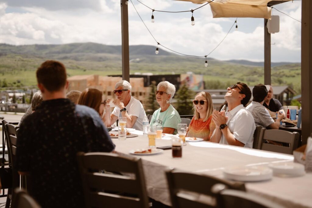 Rooftop wedding celebrations in Colorado