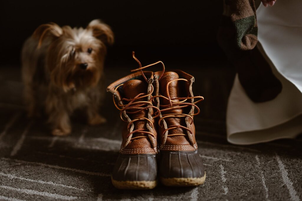 Winter wedding boots