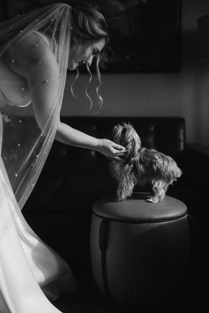 Bride and her dog