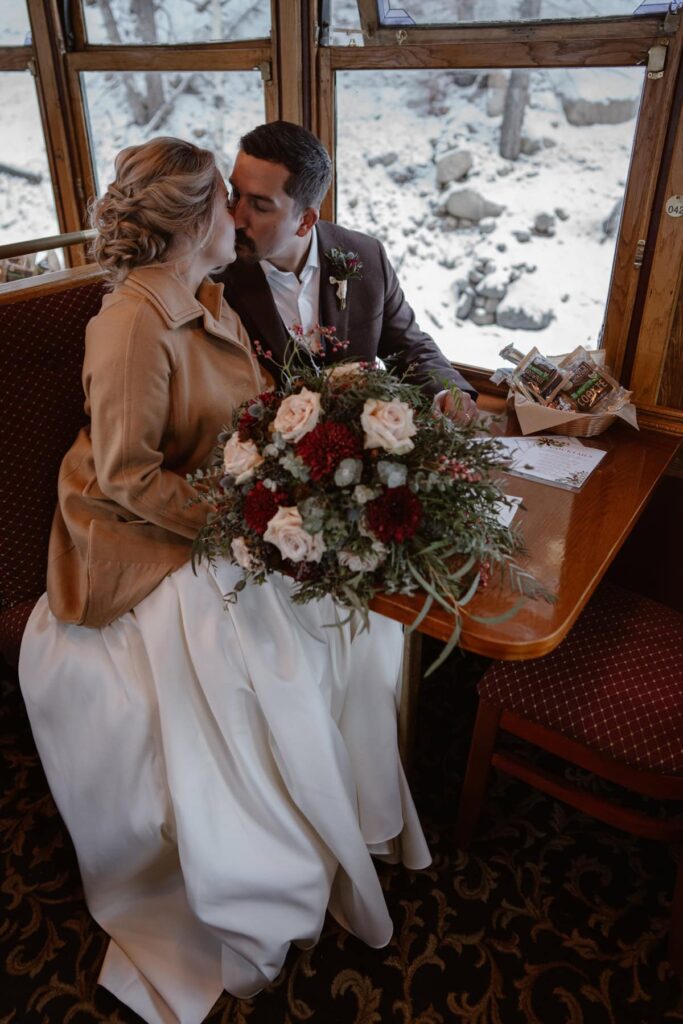 Winter train ride in Colorado