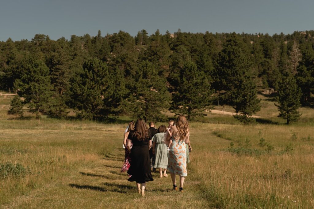 Walking to the ceremony site