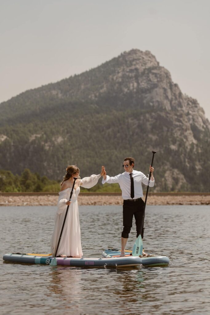 Paddleboard high five