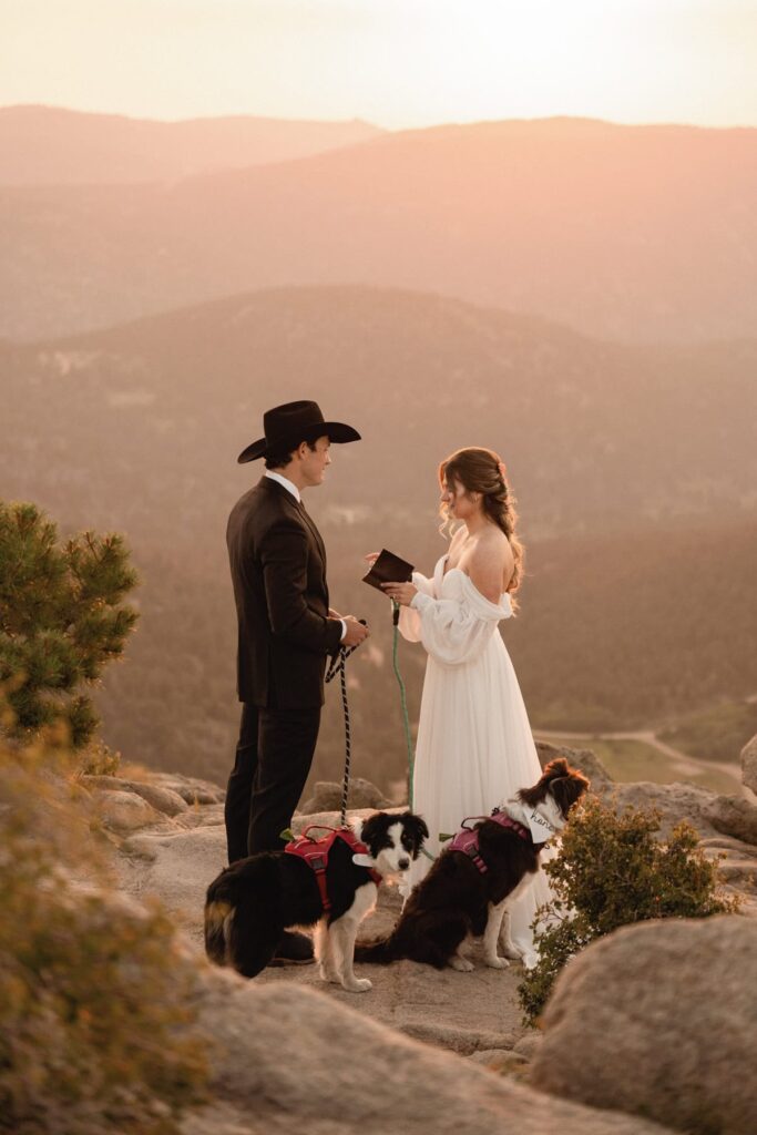 Couple shares wedding vows