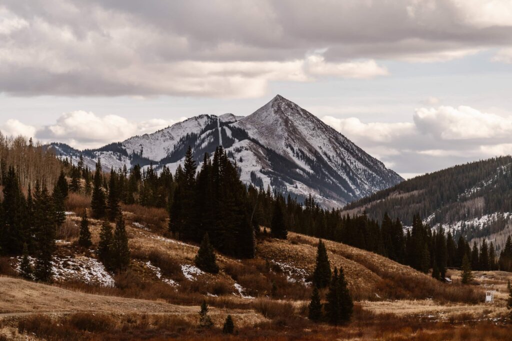 View of Mt. Crested Butte in late fall