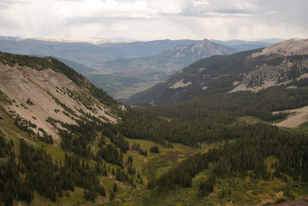 Crested Butte mountain and valley