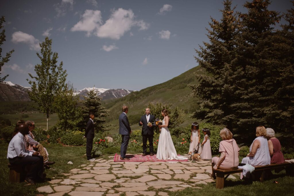 June Mountain Wedding Garden ceremony