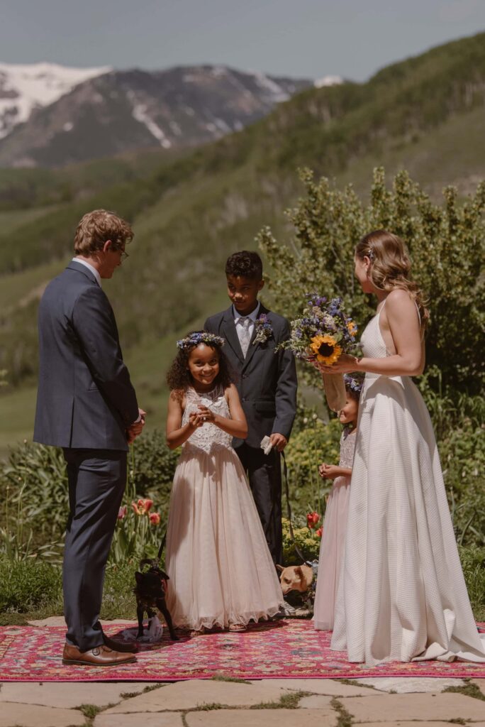 Mountain Wedding Garden ceremony