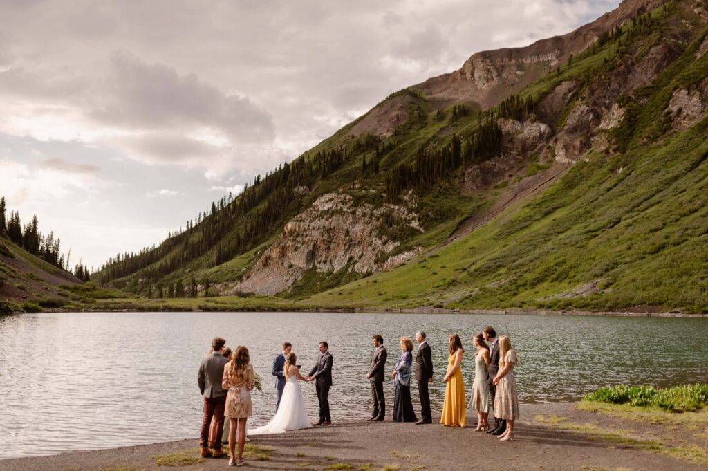 Intimate wedding ceremony in Crested Butte, Colorado