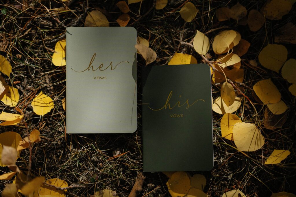 His and her vow books