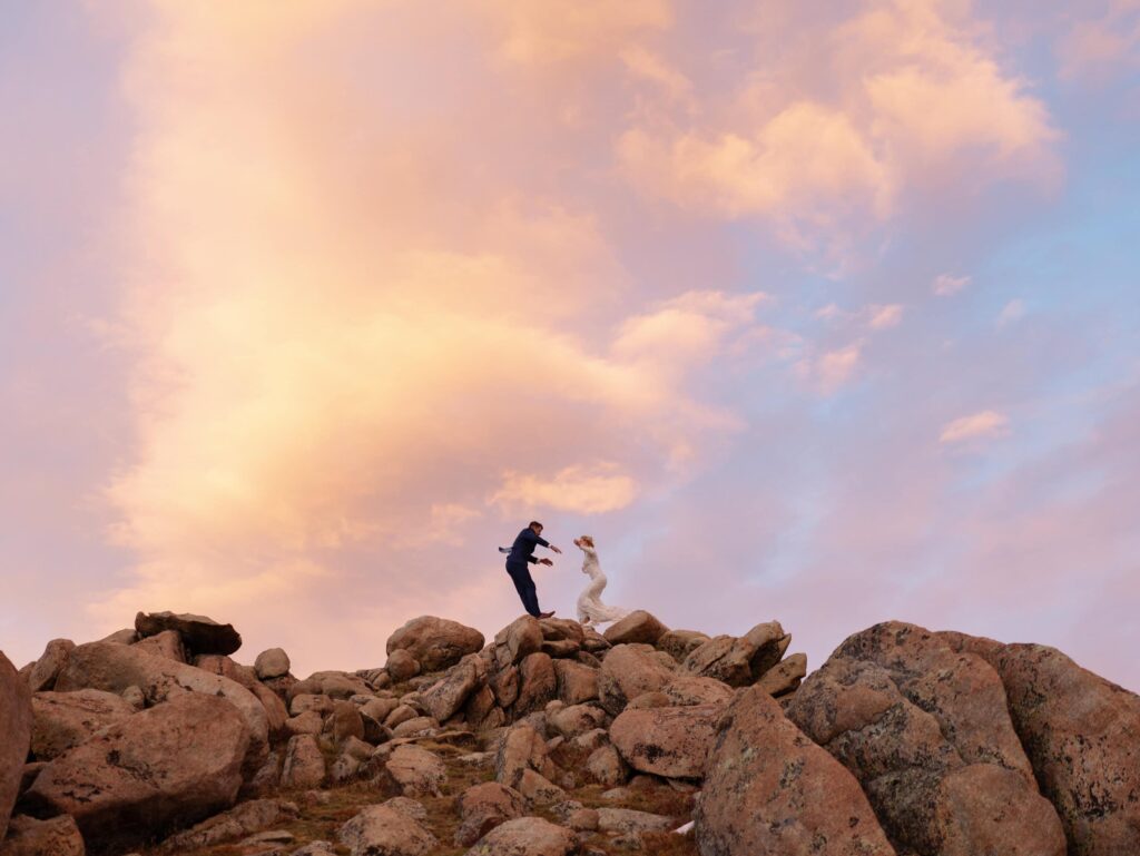 Fun bride and groom photos