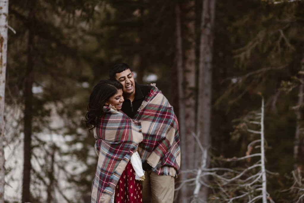 Couple in a blanket