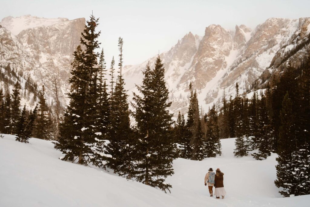 Winter engagement photos