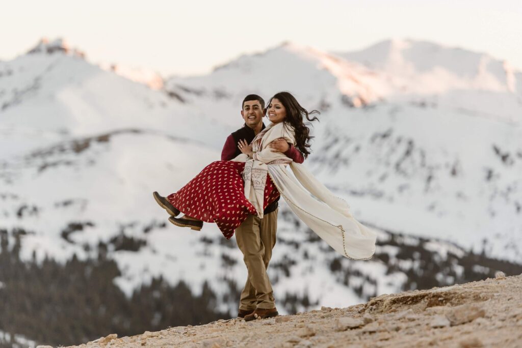 Winter engagement photos