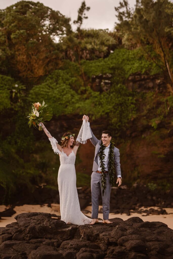 Joyous elopement photos