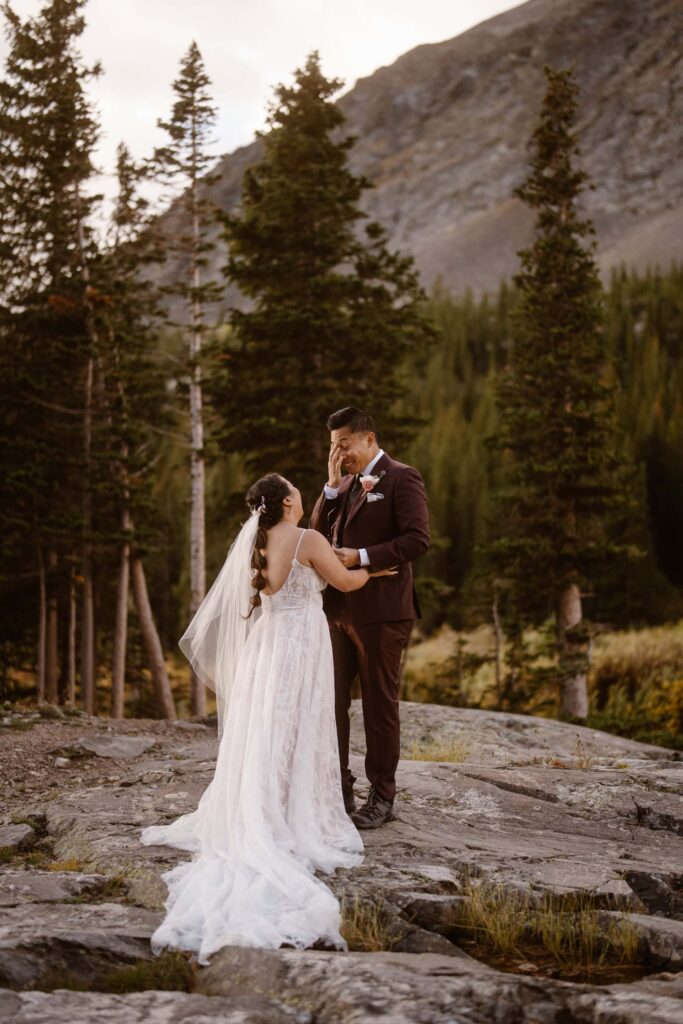 Emotional elopement ceremony