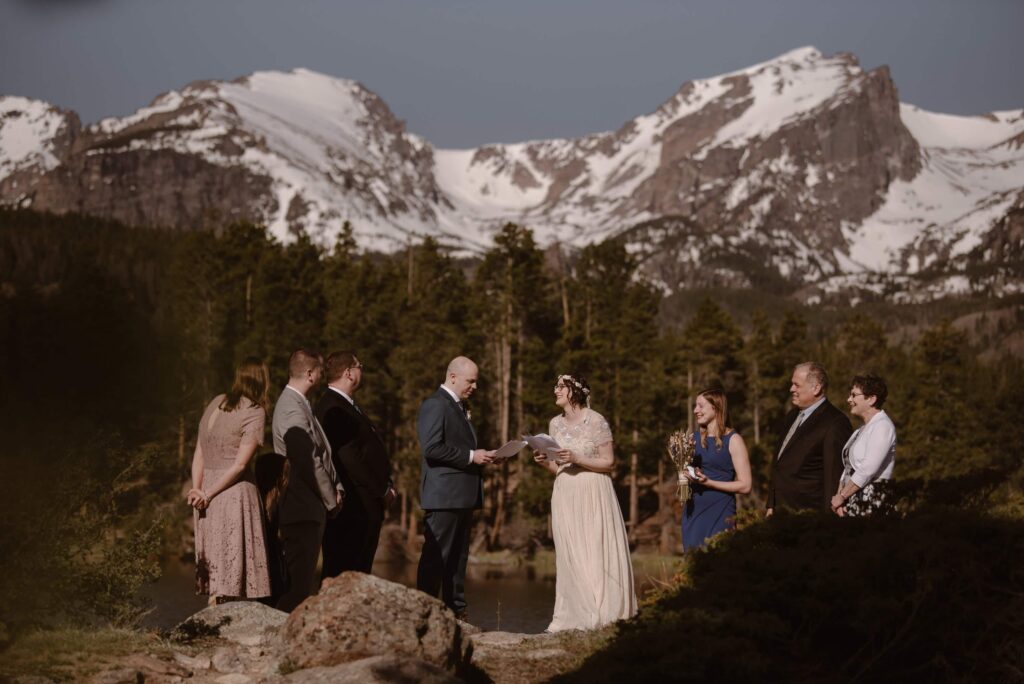 Sprague Lake wedding ceremony