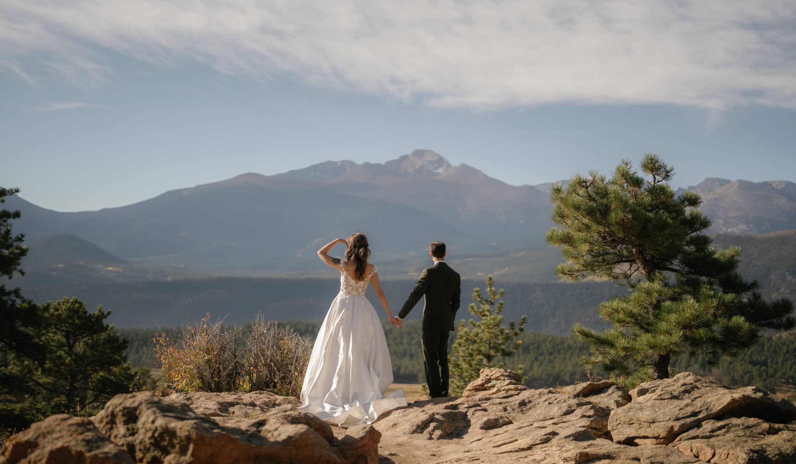 Bride and groom at 3M Curve