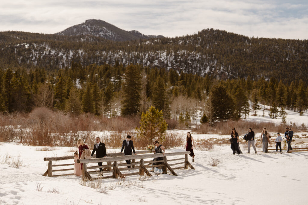 April at Lily Lake in Estes Park