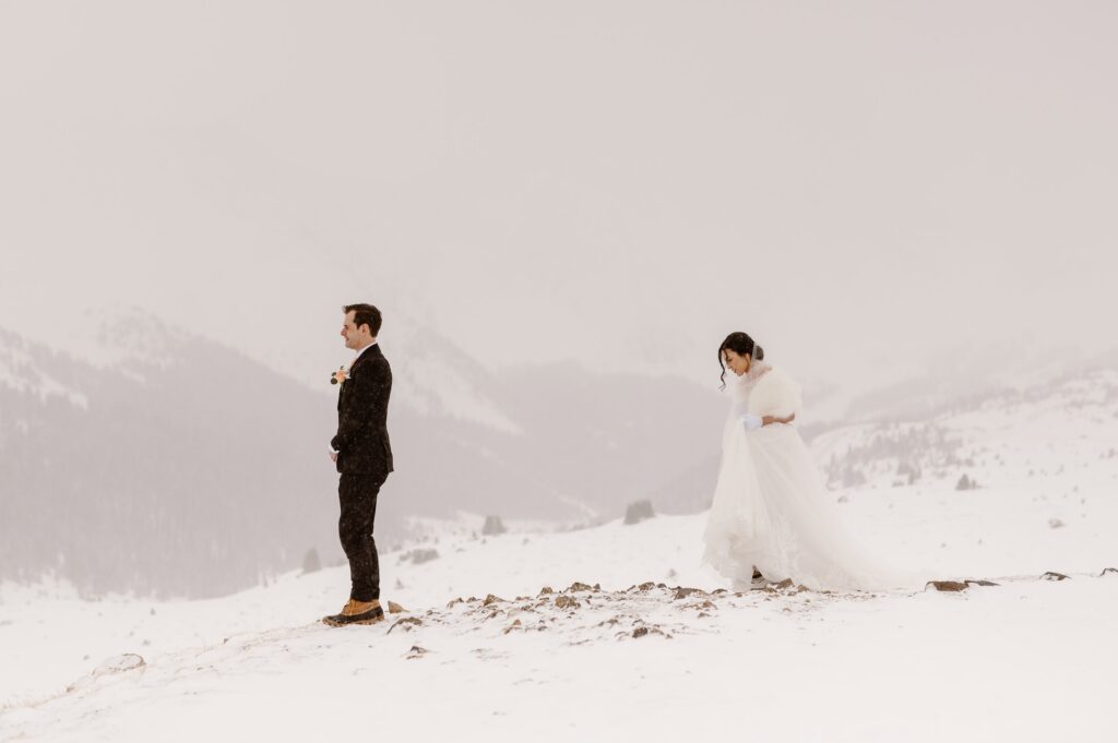 Winter elopement on Loveland Pass