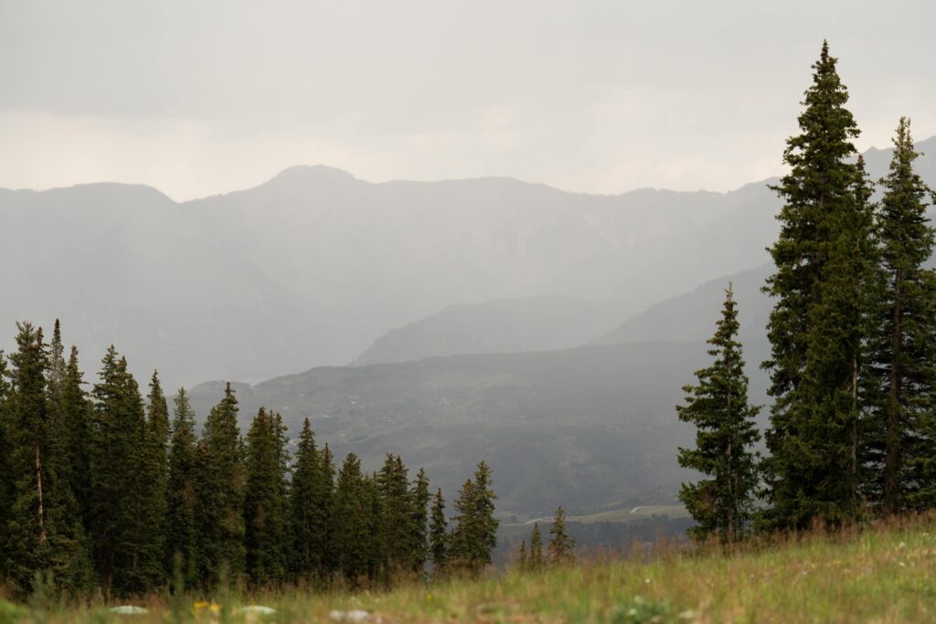 View from Palmyra Lookout wedding site in Telluride