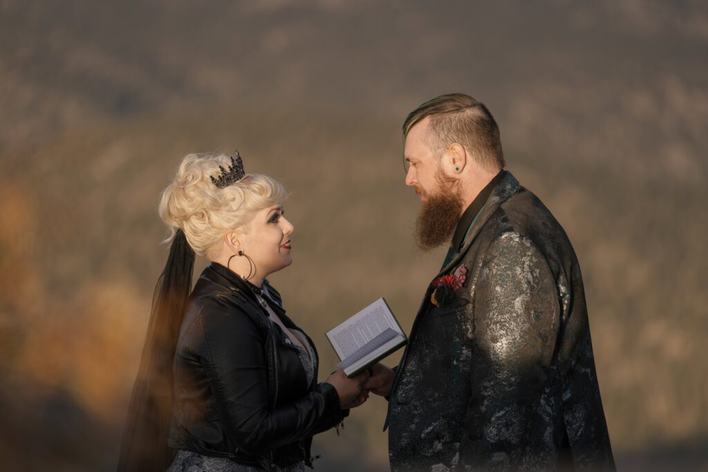 Punk rock elopement ceremony